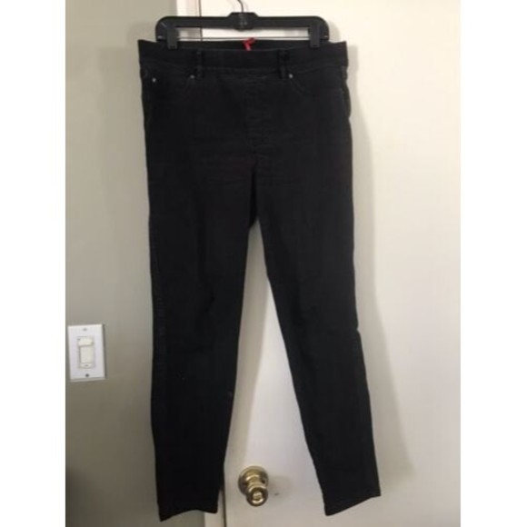 EUC SPANX Ankle Skinny Jeans, Clean Black XL - Picture 1 of 4